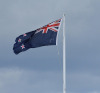 Neuseelandflagge im Wind